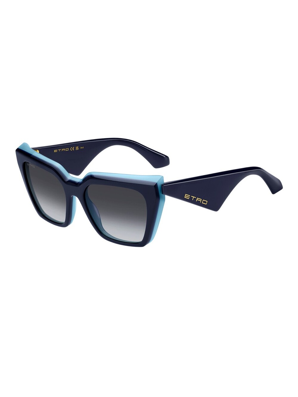 NEW AUTH Etro 0096/G/S Black/Blue Sunglasses